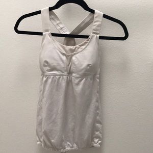 Lululemon White Tank Top, size 4.